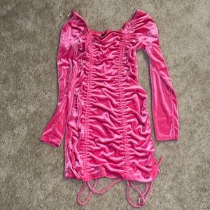 Long Sleeve Pink Dress